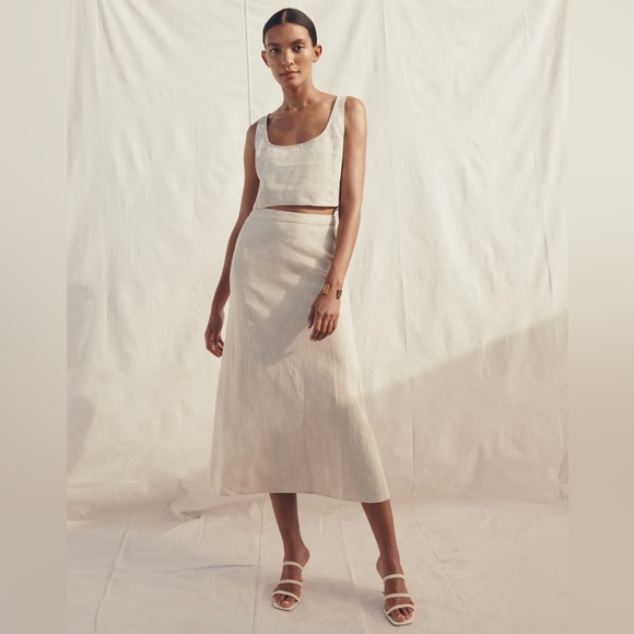 Reformation Dresses & Skirts - Reformation Silas Linen Midi Skirt